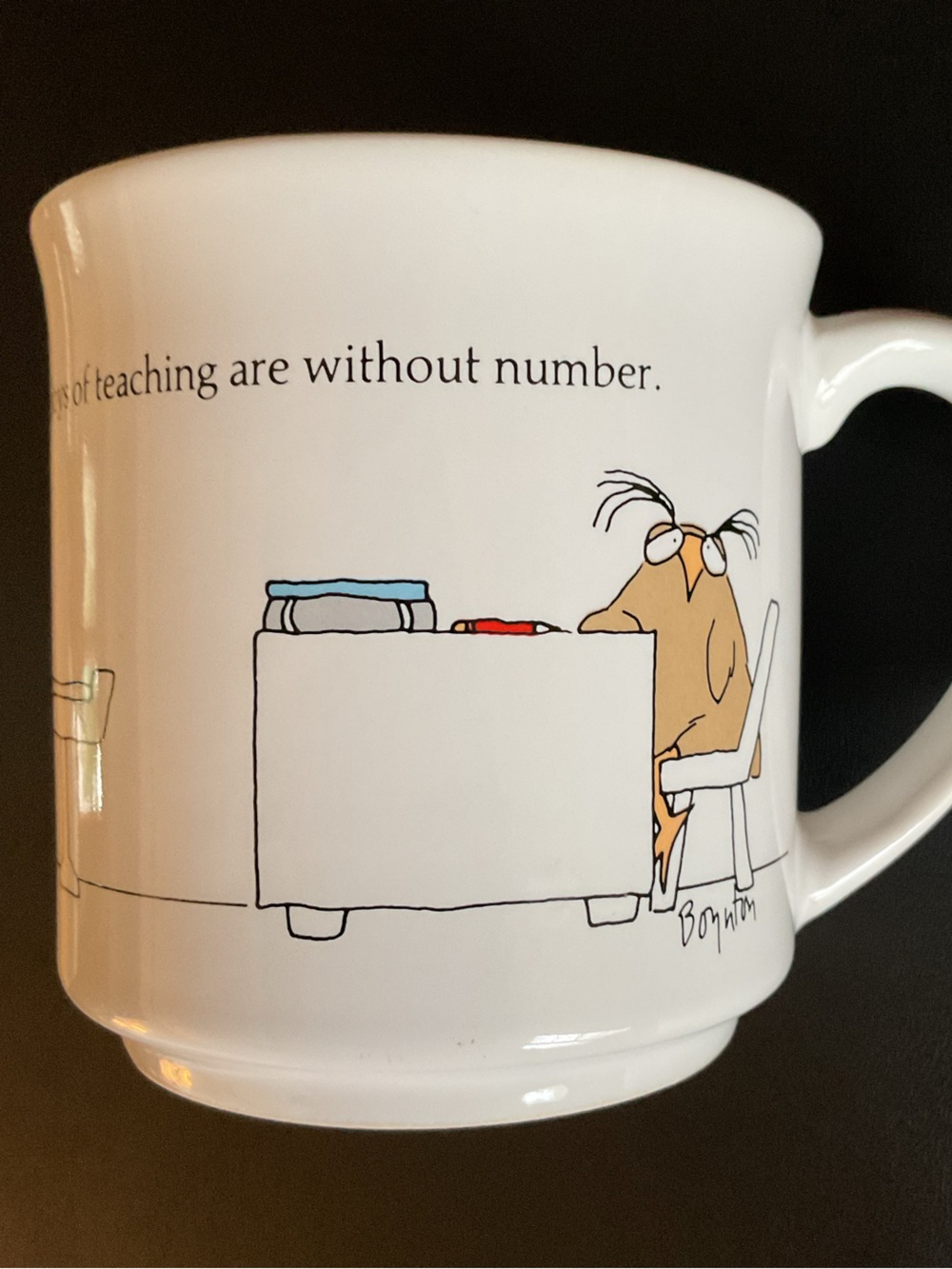 Vintage Sandra Boynton THE LITTLE JOYS OF TEACHING ARE WITHOUT NUMBER Mug